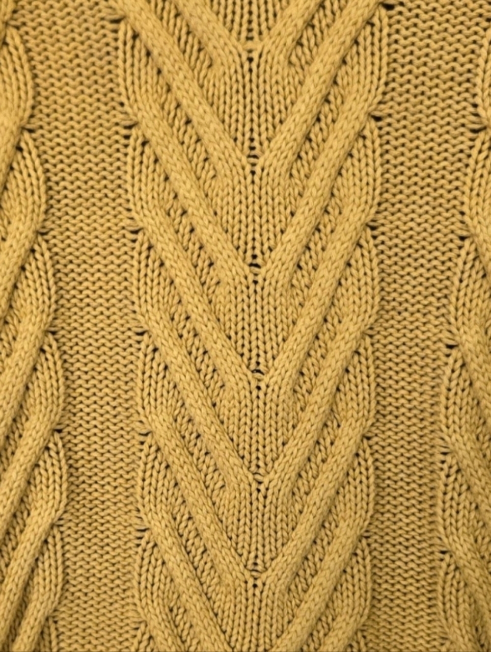 J.Crew Chunky Knit Sweater Mustard Yellow Cable Knit Cozy Fall Pullover XS - Picture 3 of 5